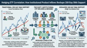 Hedging ETF Correlation  How Institutional Product Inflows Reshape 200-Day SMA Support