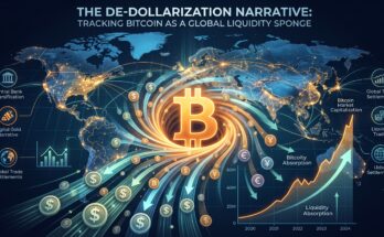 The De-Dollarization Narrative Tracking Bitcoin as a Global Liquidity Sponge